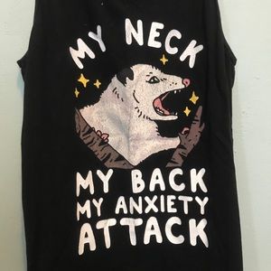 Possum Anxiety Attack Racerback Tank